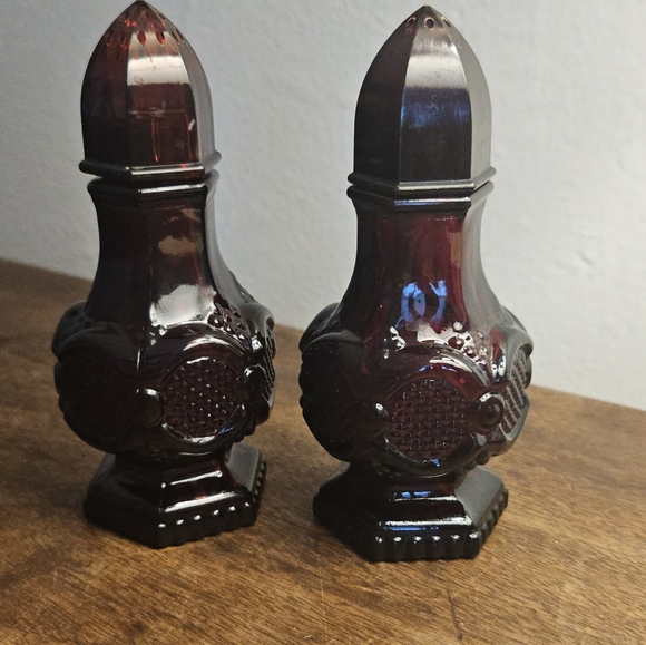 Avon Other - Vintage Avon Cape Cod Ruby Red Salt + Pepper Shakers